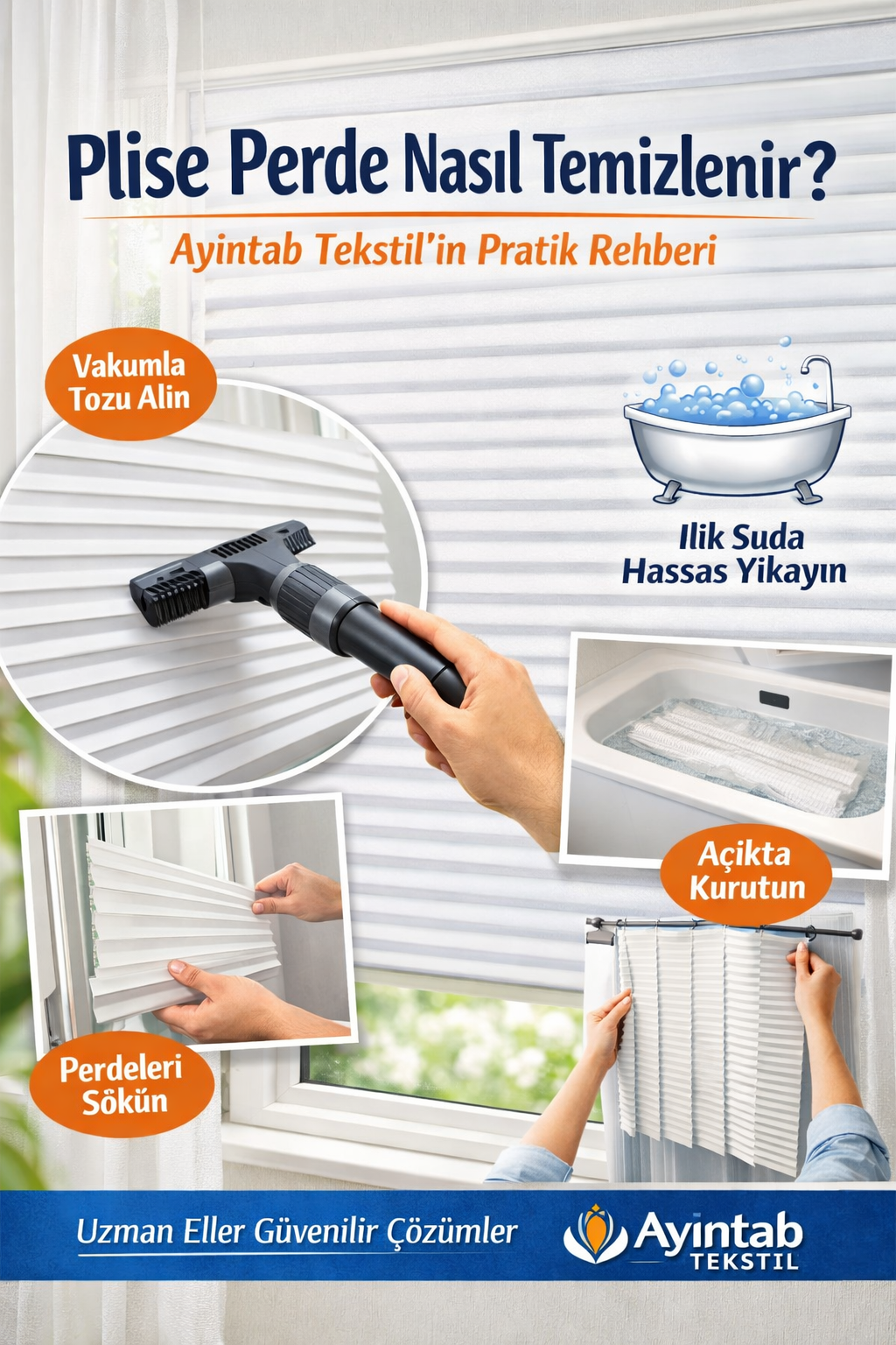 Plise Perde Nasıl Temizlenir? Ayıntab Tekstil’den Detaylı ve Pratik Temizlik Rehberi